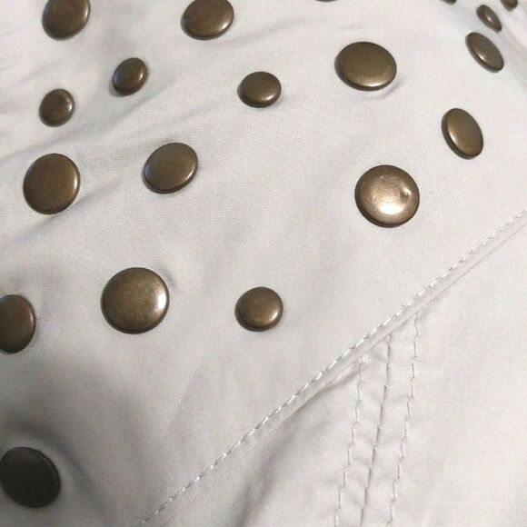 Chicos Zenergy Jacket Womens Size S Beige Lightweight Studded Shoulders - Picture 7 of 8